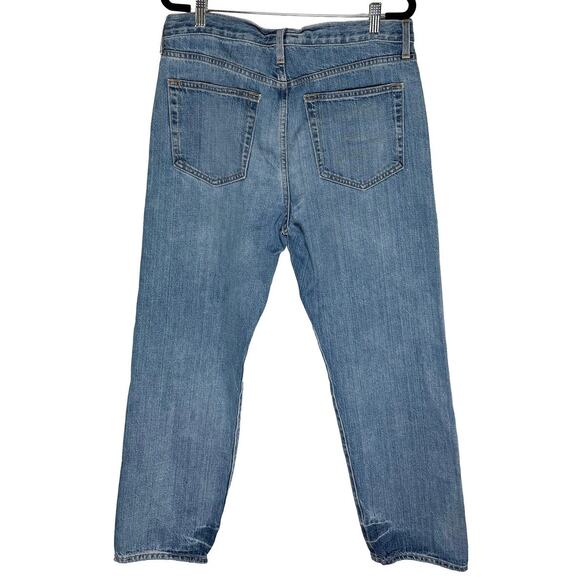 Outerknown Women’s Fillmore Boyfriend Blue Jeans Button Fly Slightly Cropped 30 - Picture 4 of 12